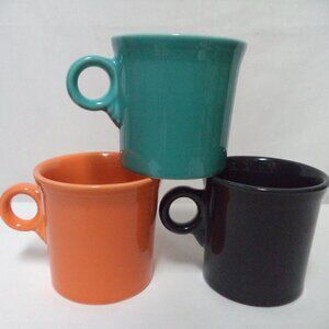 Fiesta HLC Classic Ring Ceramic Mug Cup Set 3 Variety made in U.S.A. 10 ounces